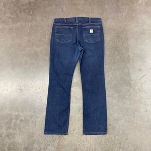 Carhartt Straight Fit Dark Wash Denim Jeans 36x32 Made in Mexico